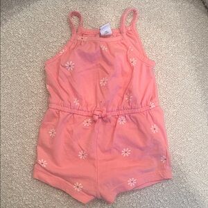 Pink flower romper (3-6 months)